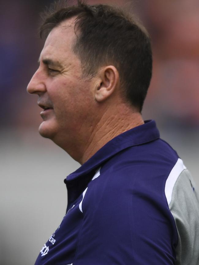 Dockers coach Ross Lyon doesn’t like what he sees. Pic: AAP