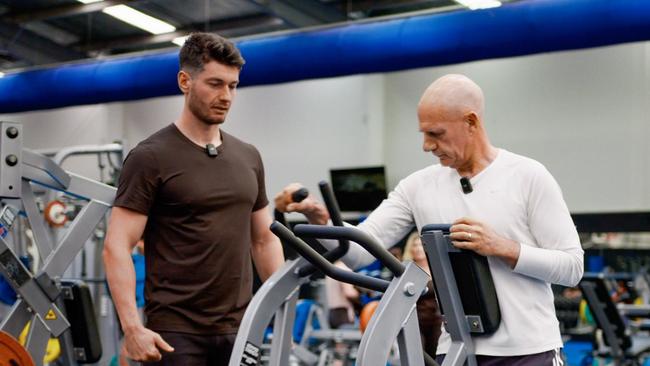 Personal trainer Tom Cleary with Peter Gutwein. 12 week challenge. Picture: Manuel Freudenmann