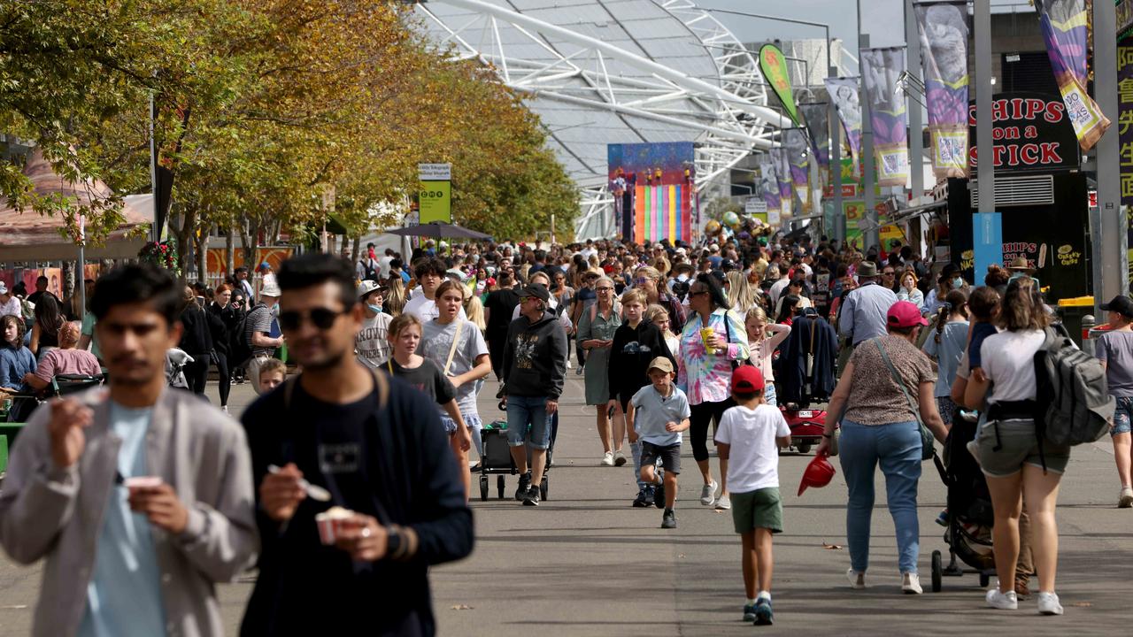 Crowds at the Sydney Royal Easter Show at Sydney Olympic Park. Picture: NCA NewsWire / Damian Shaw