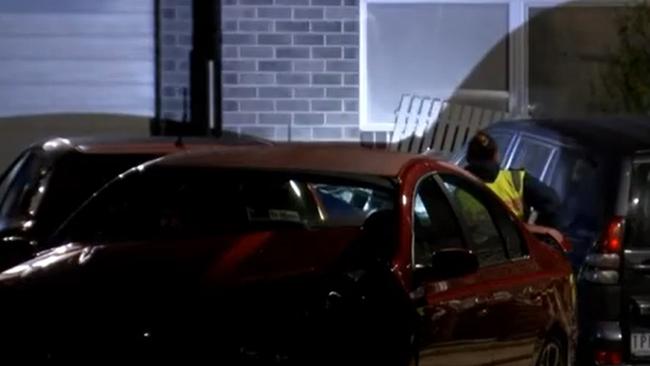 The eight-year-old boy became pinned between the Prado and a third parked car. Picture: 7News