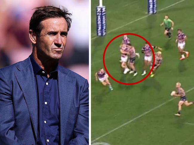 Andrew Johns was left worried. Photo: Getty Images and Fox Sports