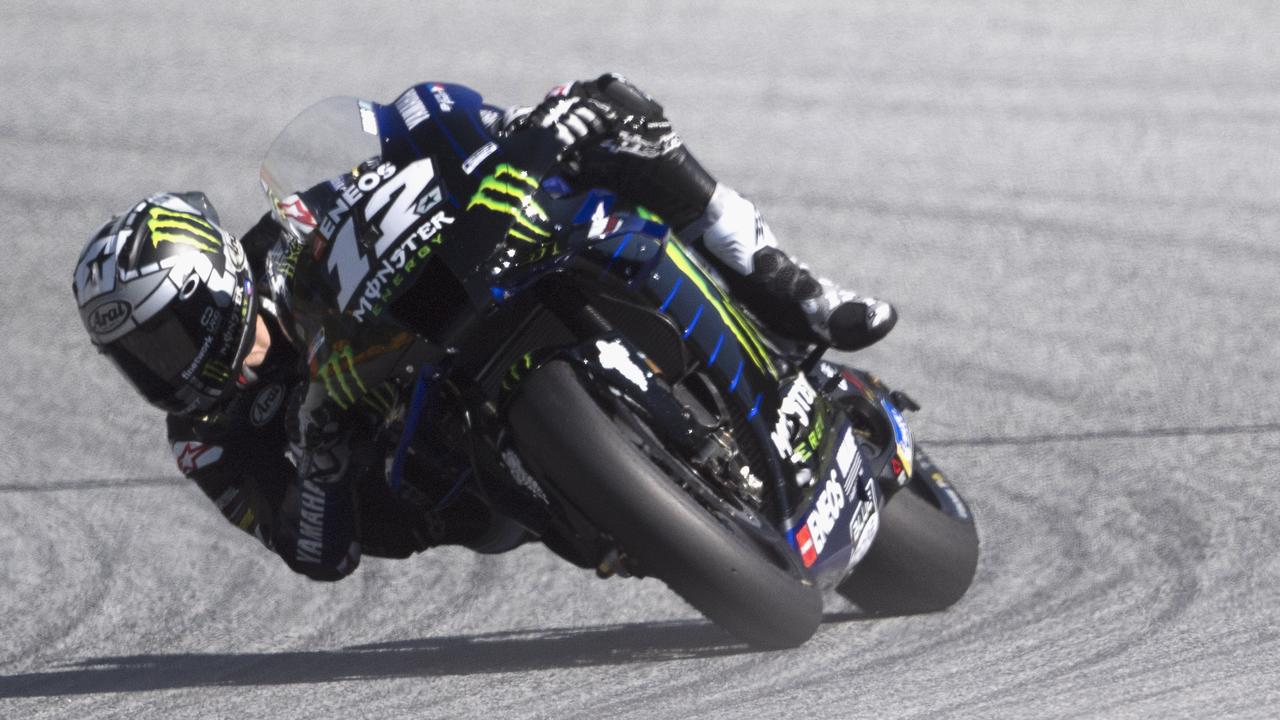 Maverick Vinales rounds the bend during the MotoGP of Styria. (Photo by Mirco Lazzari gp/Getty Images)