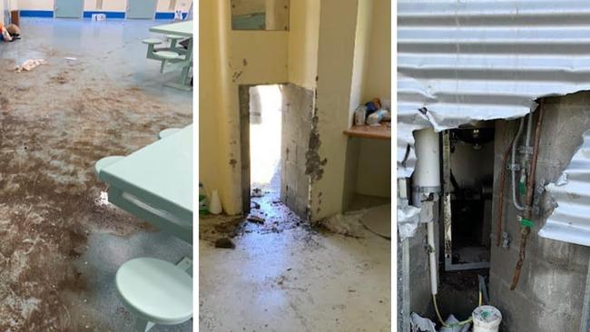 Extensive damage as a result of the 16-hour riots at Capricornia Correctional Centre.