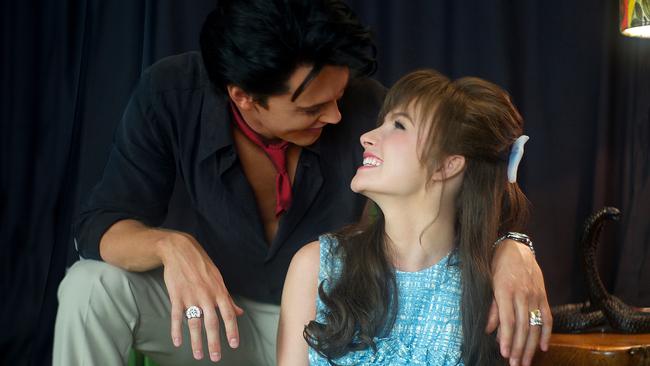 Olivia DeJonge and Austin Butler as Priscilla and Elvis Presley in new Baz Luhrmann biopic Elvis.
