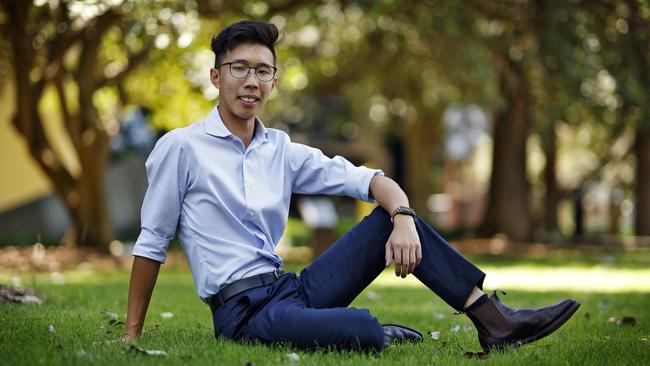 DAILY TELEGRAPH - 21.12.24Law student at UNSW Daniel Tang pictured today on campus. Picture: Sam Ruttyn