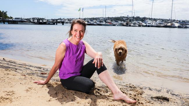 Enjoying time with her dog Ted. Picture: Renee Nowytarger