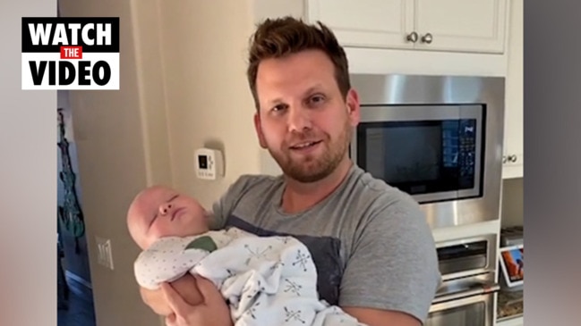 Dad names baby while wife was 'passed out' after a horrific labour.