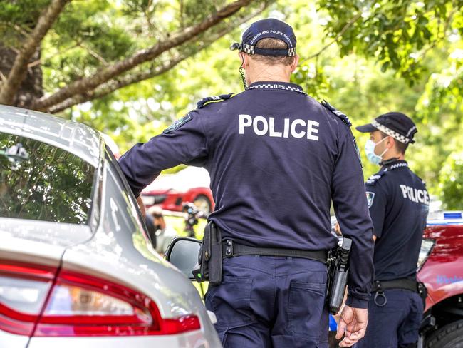 Generic photo of Queensland Police press conference in New Farm Park ahead of Easter long weekend, Thursday, April 1, 2021 - Picture: Richard Walker