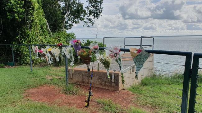 A floral tribute for the 29-year-old who fell from the Esplanade and died