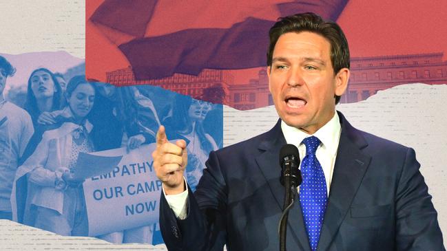 Gov. Ron DeSantis last week instructed the chancellor of Florida’s state university system to disband campus chapters of Students for Justice in Palestine after the group celebrated the Oct. 7 attack and called for protests against Israel.