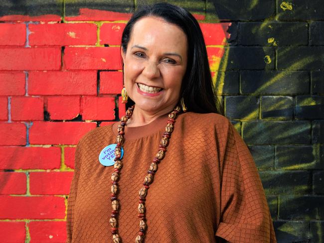 ***EMBARGOED FOR WEEKEND PAPERS SPEAK TO DT WEEKEND PIX ED*** SYDNEY, AUSTRALIA -  OCTOBER 12 2023. Linda Burney MP, minister for indigenous Australians, poses for a portrait after speaking at a press conference alongside local community leaders in Redfern this morning on the final day of Voice campaigning. Picture:  Max Mason-Hubers