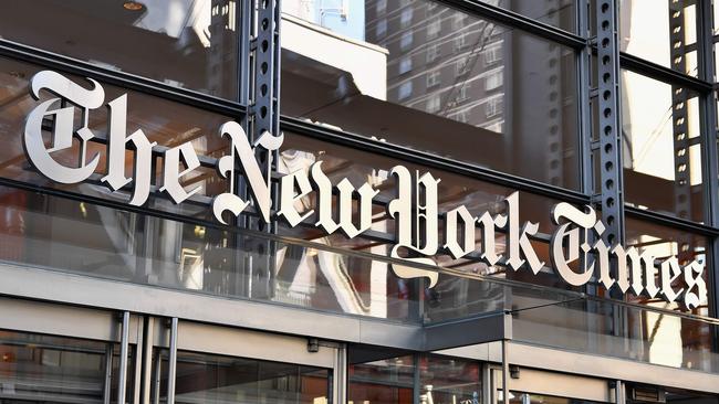 The New York Times building in New York. Picture: AFP