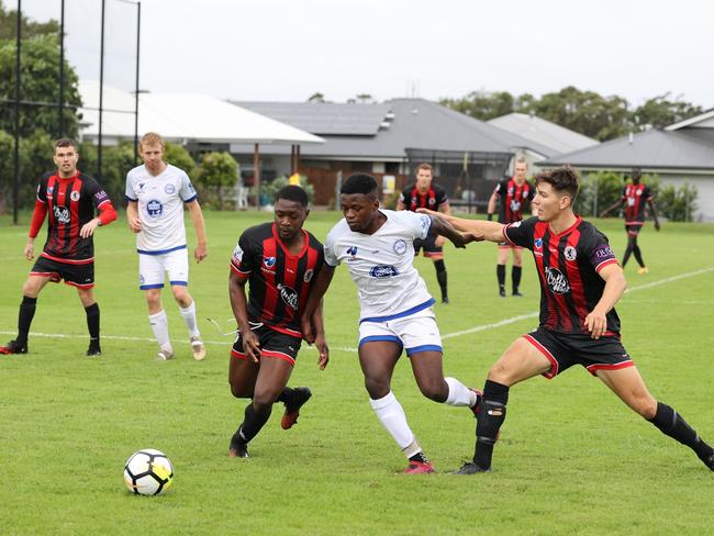 Action from Round 1 of the Coastal Premier League. Northern Storm played out a 2 - 2 draw with last season's premiers Coffs City United.