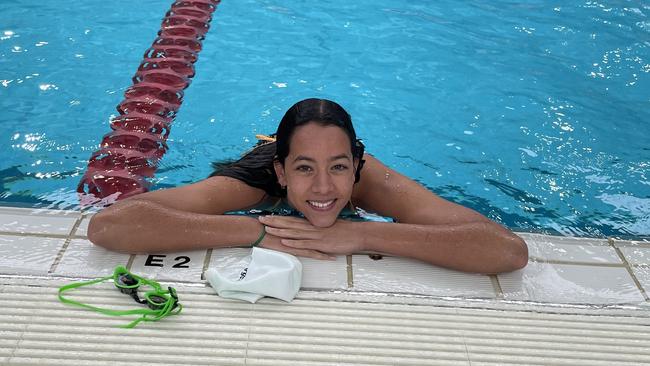 Macey Sheridan in the pool at the World Championship Trials in Melbourne. Picture: Supplied.