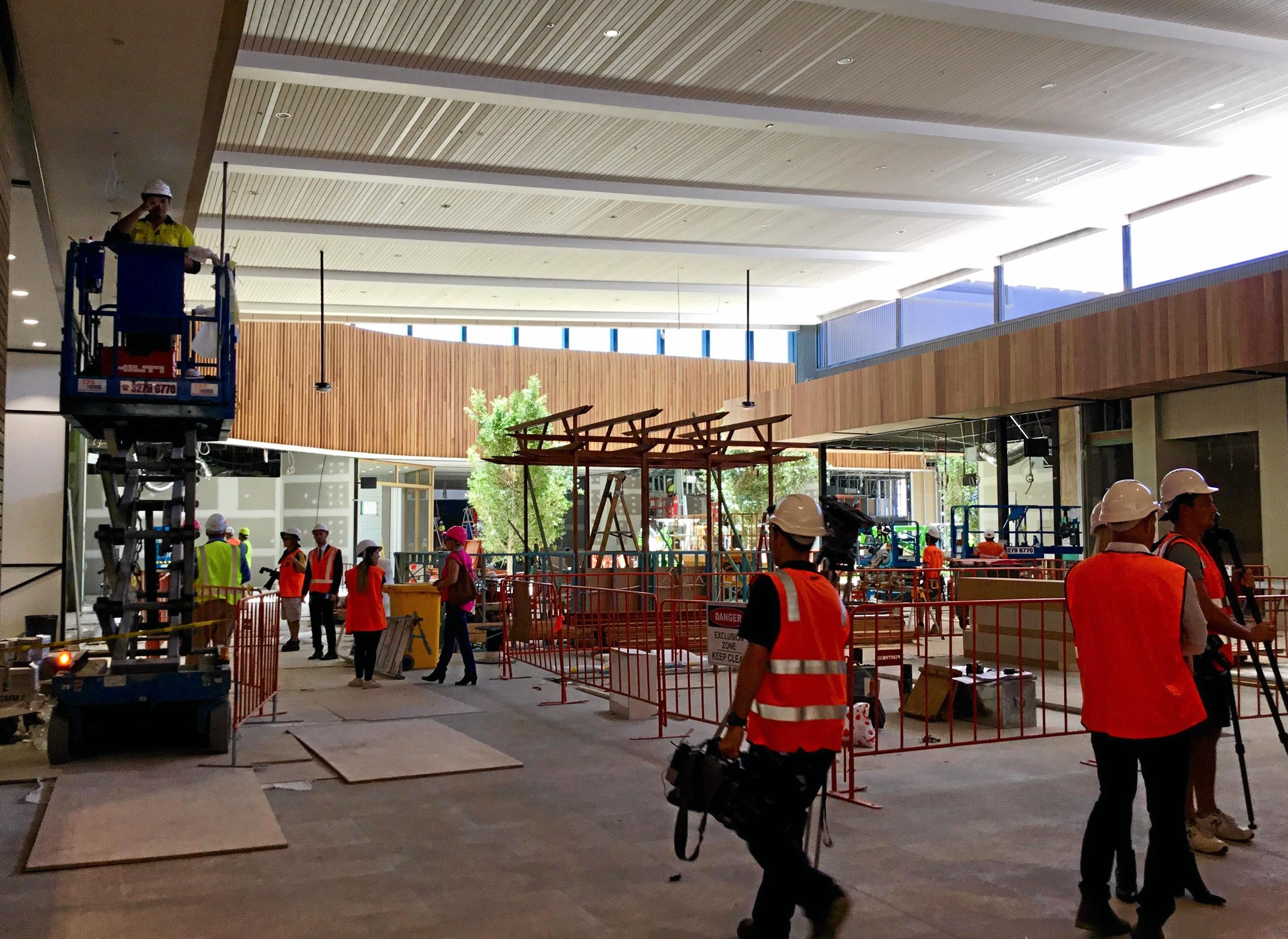 Stockland Birtinya Shopping Centre nears completion. Picture: Erle Levey