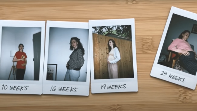 She shared snapshots of her pregnancy journey. PIcture: CarolineKonstnar/YouTube