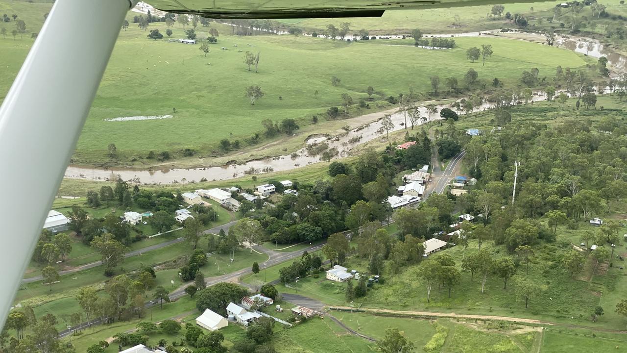 Photos of flooding around Gympie captured by Paul McKeown, chief pilot Wide Bay Air Charter.