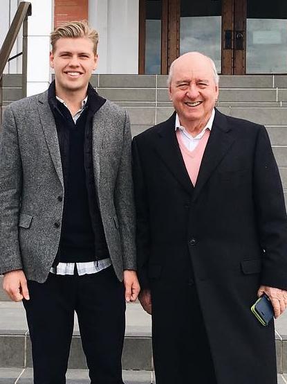 Jake Thrupp, pictured with Alan Jones declined to comment.