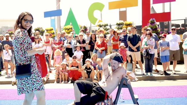 Shep Huntley performing at the Taste of Tasmania last week. Picture: EDDIE SAFARIK