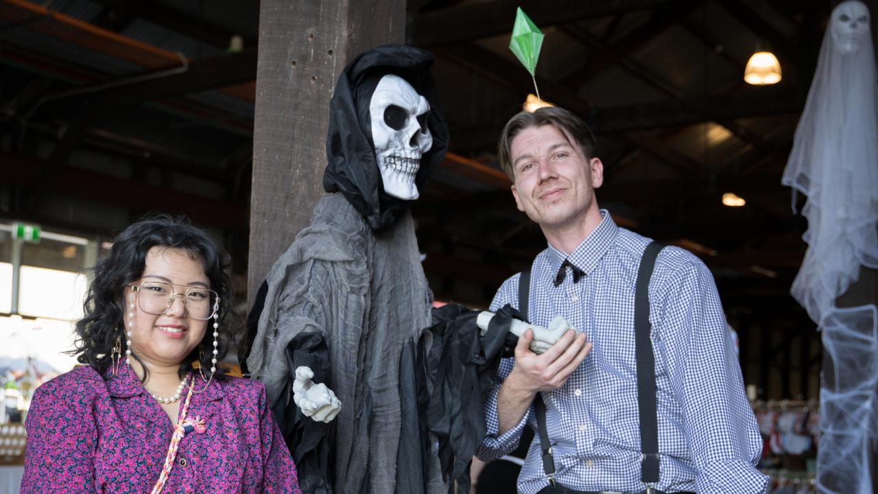 Yung-Lin Chiang and Antonio Muscerino at the Spooktacular Halloween Markets at the Goods Shed. October 26, 2024. Picture: Christine Schindler