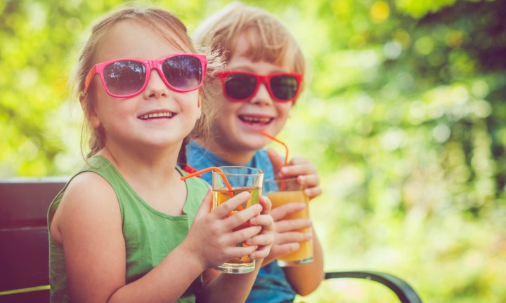 Blond Teenager Boy Swimming Pool Sunglasses Cool High-Res Stock