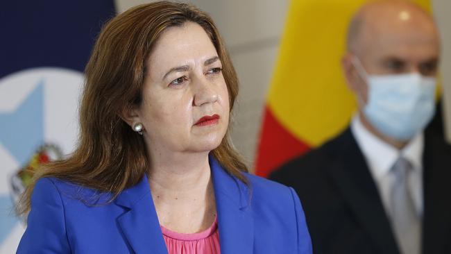 Premier Annastacia Palaszczuk is due to provide this morning’s Covid-19 update. Picture: NCA NewsWire/Josh Woning