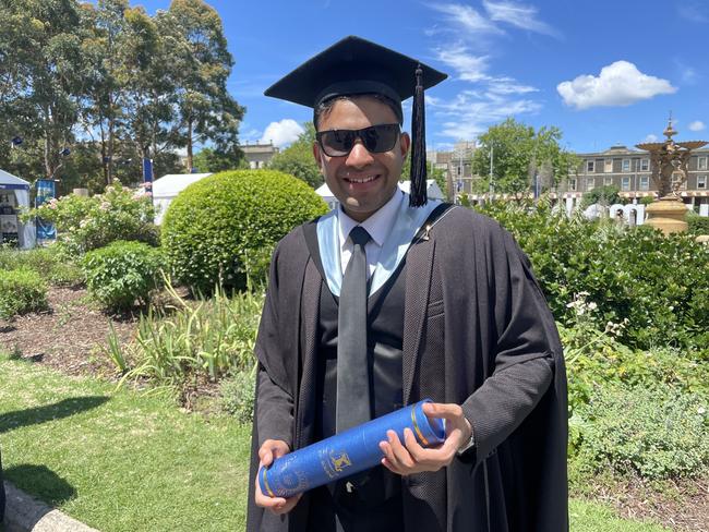 Mehul Arya graduated with a Master of International Business at the 2024 University of Melbourne graduations. Picture: Himangi Singh