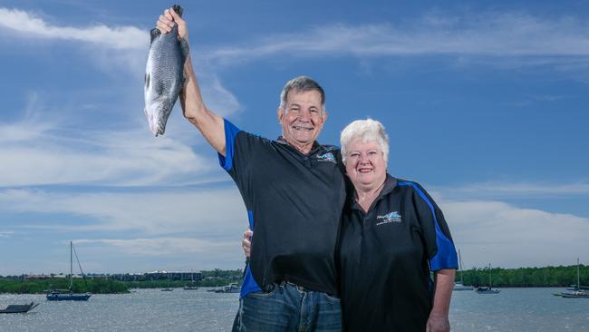 Humpty Doo Barra Pioneers Julii Tyson and Bob Richards. Picture: Glenn Campbell