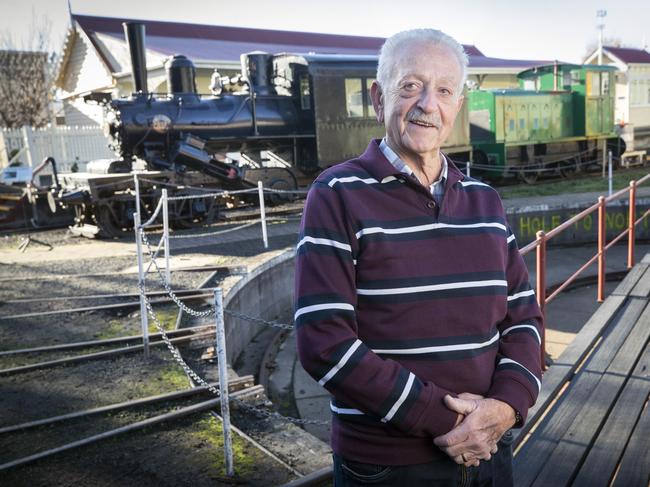 Tasmanian Transport Museum member Tony Coen at Glenorchy.  Picture: Chris Kidd