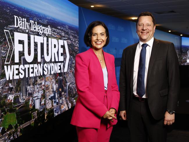 NSW Deputy Premier Prue Car and Minister for Planning and Public Spaces, Paul Scully at Rosehill. Picture: Richard Dobson