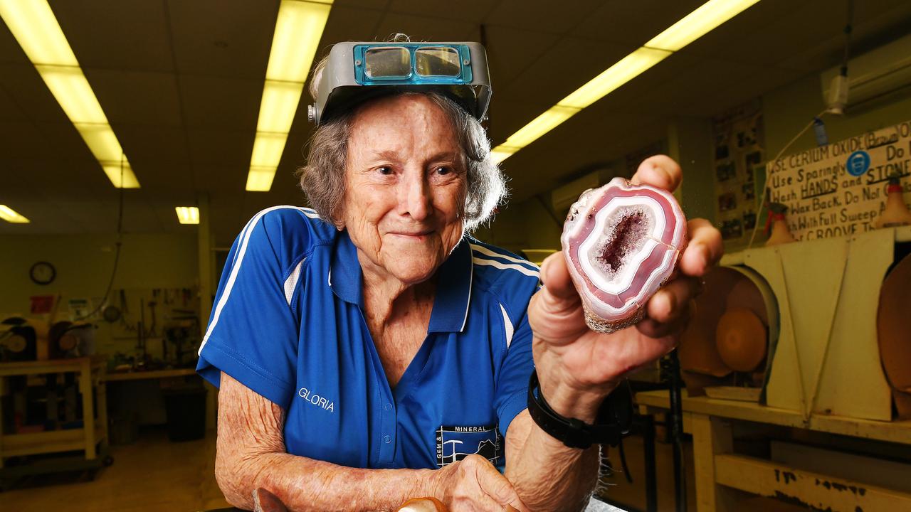 Townsville Mineral and Gem Club founding member, Gloria Burns. Picture: Shae Beplate.