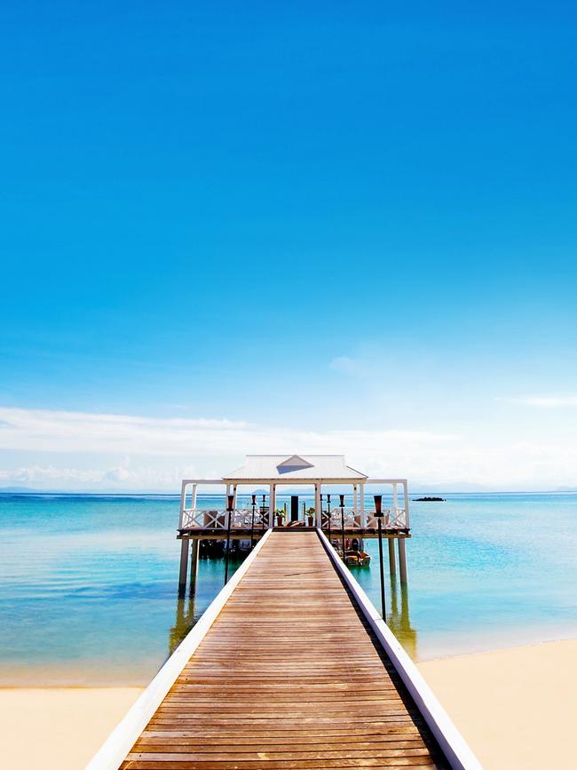 The jetty at Orpheus Island Lodge. Picture: Elise Hassey.