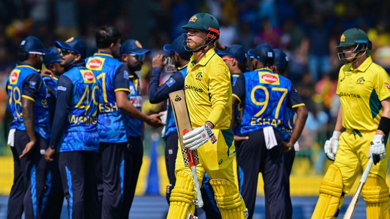 Australia’s Cooper Connolly made a nine-ball duck against India. Picture: Ishara S. Kodikara / AFP