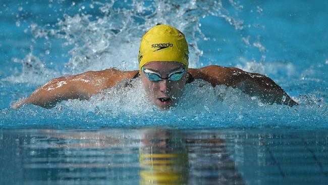 Australia's Emma McKeon need one gold medal to break Susie O’Neill’s Commonwealth Games gold medal. Picture: Andy Buchanan/AFP