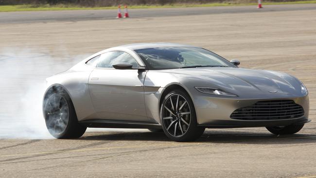 The Aston Martin DB10 in action at the Sprectre Blu Ray Launch in London Pix: Tim Anderson/ C20th Fox