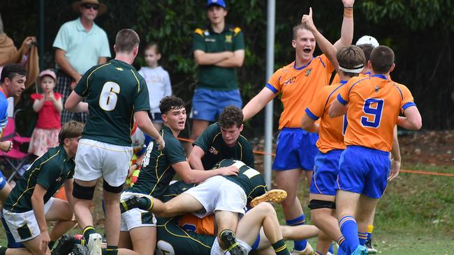 AIC First XV rugby union between Villanova College and Marist College Ashgrove Saturday April 29, 2023. Picture, John Gass