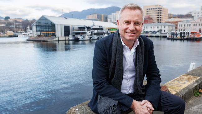 Tasmanian Premier Jeremy Rockliff on Hobart’s waterfront. Picture: Peter Mathew