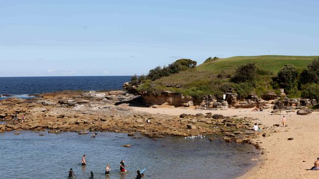 Little Bay beach near where a man and child have died after being pulled from the water. Picture: Damian Shaw