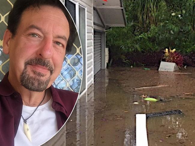 Mike Parkes and his flooded home in Roverside Village - ME