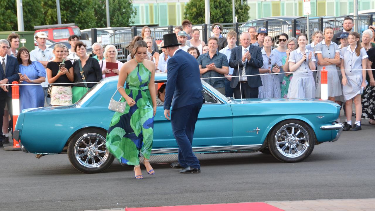 Toowoomba school formals. At the 2023 St Ursula's College formal is graduate Lucia Welsh. Picture: Rhylea Millar