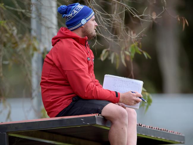 Brendan Allen watches play unfold. Picture: Steve Tanner