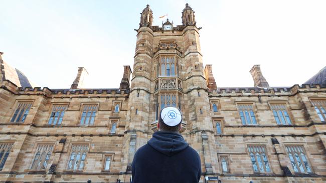 A Jewish student at the University of Sydney. Picture: John Feder
