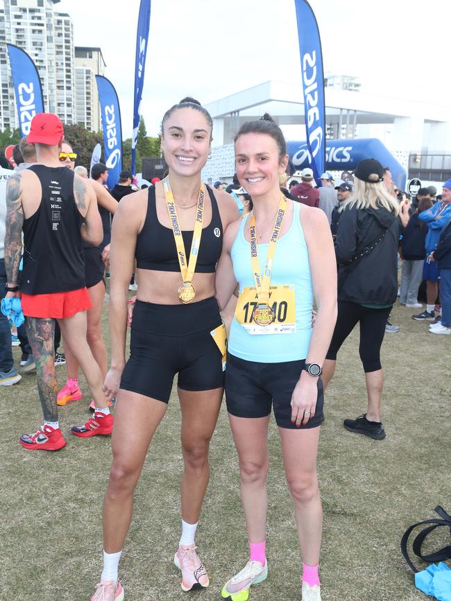 Gold Coast Marathon 2023 Montana Farah-Seaton, Abbey Toffolon. 1 July 2023 Southport Picture by Richard Gosling