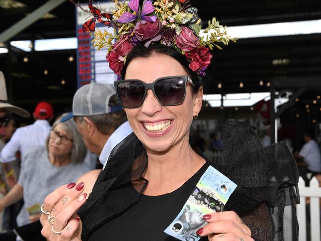 Ladbrokes Sale Cup. Racegoers are pictured attending Cup Day horse races at Sale Turf Club, Sunday 27th October 2024. Micah Battley. Picture: Andrew Batsch