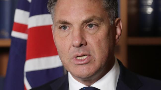 MELBOURNE, AUSTRALIA - NewsWire Photos, JUNE 5, 2022. Deputy PM Richard Marles holds a press conference in Geelong regarding an incident with a RAAF patrol flight and a Chinese jet fighter in the South China Sea area. Picture: NCA NewsWire / David Crosling