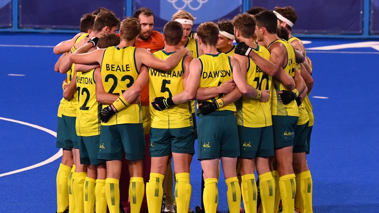 The Australian men’s hockey team. Picture: AFP Images