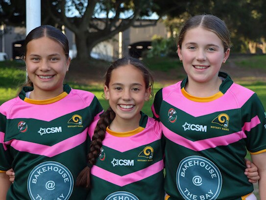 London Maynard, Andi Smith and Lotti Bowman of Botany Rams. Picture: Kristen E Photography