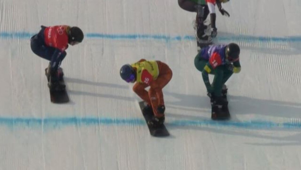 Brockhoff finished second by 0.01 seconds in the quarter-final. Picture: Channel 7