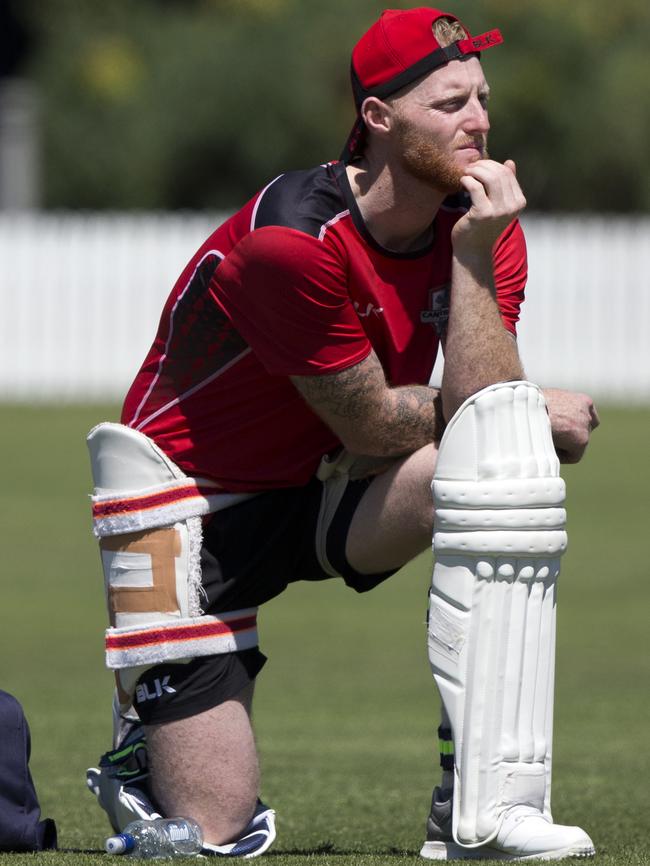Ben Stokes at Canterbury training.