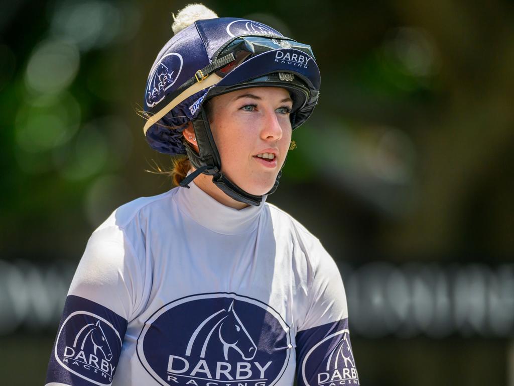 Rising Queensland apprentice jockey Tahlia Fenlon had a lucky escape after her mount dislodged her at the Ipswich race meeting this week. Picture: Racing Queensland.